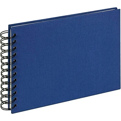 Image de Walther Design Album photo bleu 23 x 17 cm spiralé lin, tissu SA 509 L