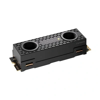 Image de Corsair MP700 Pro Hydro X Series 4 to M.2 PCIe Gen5 x4 NVMe 2.0 SSD 2280 Jusqu&#039;à 12 400 Mo/s en Lecture Séquentielle TLC NAND Haute Densité Water Block Préinstallé Noir