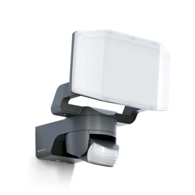 Image de Steinel Projecteur LED extérieur XLED Protect S anthracite, détecteur de mouvement 180, 3000K blanc chaud, 14.3 W, IP54, pour garage, jardin