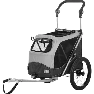 Image de TRIXIE Remorque de vélo avec Fonction Pliage Rapide