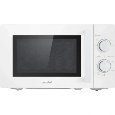 Image de Comfee CMSN 20 Wh Micro ondes, 5 niveaux de puissance, Éclairage intérieur, Dégivrage facile, Easy Degivrage, Plateau rotatif à 360 , L/700 W, Mécanique, Blanc