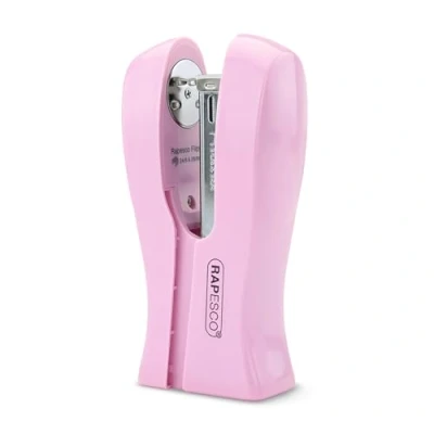 Image de Rapesco 1378 Agrafeuse Debout/Peu Encombrante, Capacité 20 Feuilles, Rose Bonbon