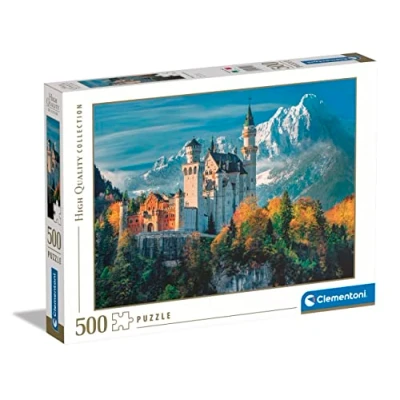 Image de Clementoni Château Neuschwanstein Puzzle de 500 Pièces Jeu Patience et Réflexion Format Paysage Image Net 49 x 36 Cm À Partir 14 Ans