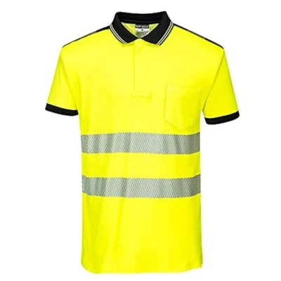 Image de Portwest Polo HV PW3, Couleur: Jaune/Noir, Taille: L, T180YBRL