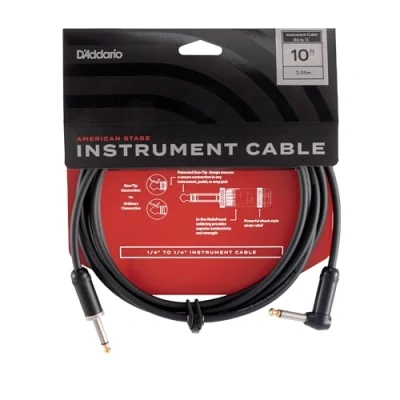 Image de Planet Waves PW AMSGRA 10 American Stage Câble d&#039;instrument à angle droit 3 m Noir