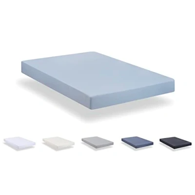 Image de Todocama Drap Housse réglable en Microfibre brossé Extra Doux. Lit 200 x 190/200 cm, Bleu Clair