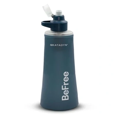 Image de Katadyn BeFree AC 1,0L Bleu ardoise filtre à eau ultraléger pour le plein air, camping et l&#039;aventure, avec charbon actif membrane EZ Clean™ de l&#039;eau potable propre partout