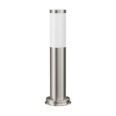 Image de ledscom.de lampe de chemin/Borne d&#039;éclairage/Lampe jardin PORU pour l&#039;extérieur, IP44, 39 cm, inox, 1x E27 max. 40W, colonne, lumière d&#039;orientation, extérieur, sol, jardin, terrasse,