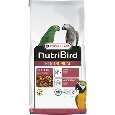 Image de VERSELE LAGA NutriBird P15 Tropical Granulés Extrudés Aliment d&#039;entretien pour Perroquet Multicouleurs (10kg)