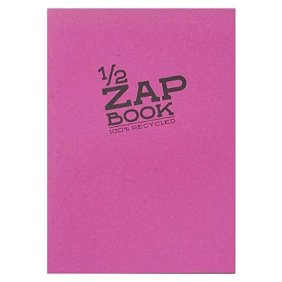 Image de Clairefontaine 8366C Carnet Encollé 1/2 Zap Book 80 Feuilles Papier Croquis 100% Recyclé A5 14,8x21 cm 80g Couleur de Couverture Aléatoire