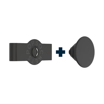 Image de PopSockets Poignée coulissante Noir with Rounded Edges