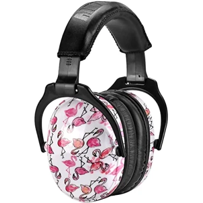 Image de ZOHAN 030 Casque Anti Bruit Enfant Facilement Réglable Pliable, Protection Auditive Confortable avec Sac de Transport, SNR 27dB pour l’Autisme, TDAH, Feux d’Artifice, Concert, (Flamant)