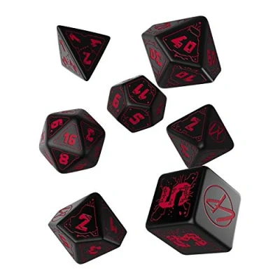 Image de Q Workshop CPU06 Cyberpunk RPG Red Dice Set (7), 2,4 x 16,4 10,4 cm