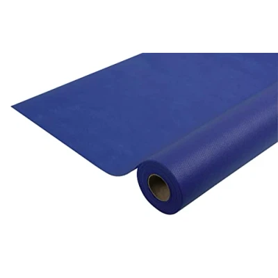 Image de Pro Nappe Réf R781046I jetable en non tissé spunbond Rouleau de 10 M long X 1,20 large Couleur bleu marine Matière indéchirable, déperlante et essuyable