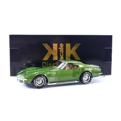 Image de KK Scale KKDC181221 Chevrole. Corvett. C3 Green Metallic 1972 echelle 1/18 modèle de Voiture