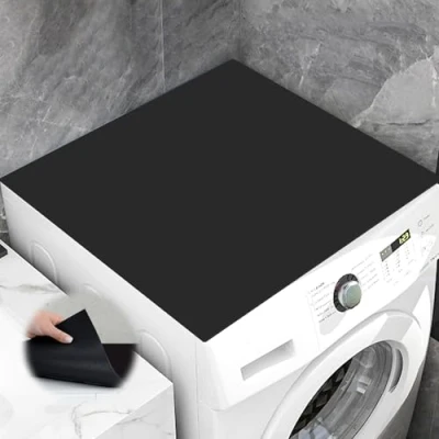Image de Housse Machine a Laver 60x60 cm, de Protection Dessus à Découpable pour Ou Sèche Linge, Noir