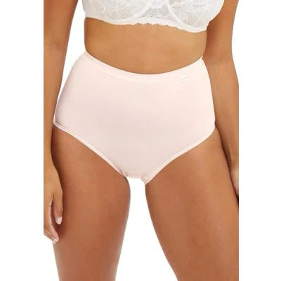 Image de Sans Complexe, 61AH35, Lot de 3 Shortys, Taille Haute, Simplement Coton, Coton Bio, Rose Pivoine d&#039;argent, 40