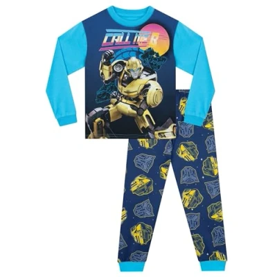 Image de Transformers Pyjama pour garçon Bumblebee Pyjamas Enfants garçons Autobot Vêtements de Nuit d&#039;hiver 6 7 Ans