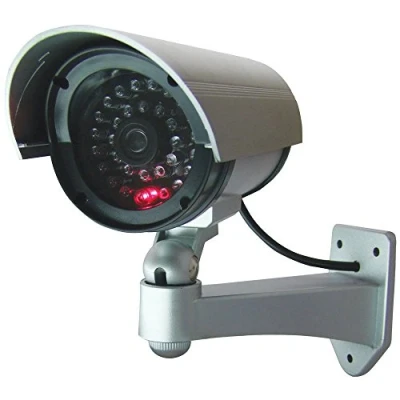 Image de LEOFLA Caméra De Surveillance Faux Extérieur avec Lumière LED Clignotante Infrarouge