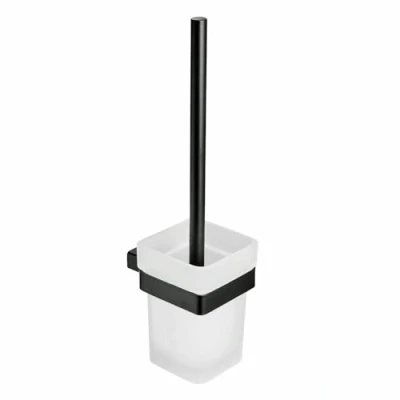 Image de Brosse Toilettes WC et Support Noir Balai Toilette Suspendu en SUS304 Acier Inoxydable SHUNLI
