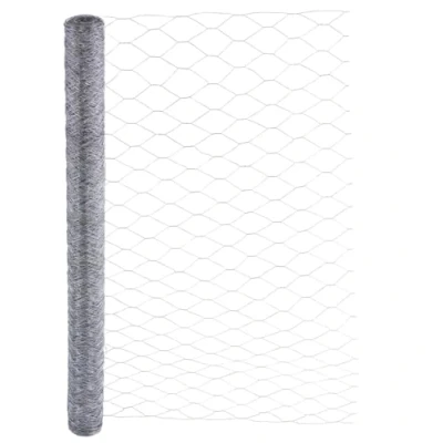 Image de Garmix Treillis Hexagonal Grillage Clôture pour Poulailler Lapin Enclos Parc Jardin Fils de Fer 0,7 mm galvanisé, maille 50mm, hauteur 100cm, longueur 25m