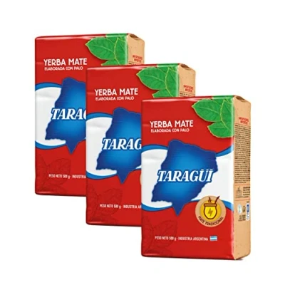 Image de Taragui Yerba Maté Con Palo: 1,5 kg (3x 0.5kg)+ échantillon cadeau (40g) Boisson énergisante, riche en vitamines et antioxydants, avec caféine!Accélère le métabolisme.