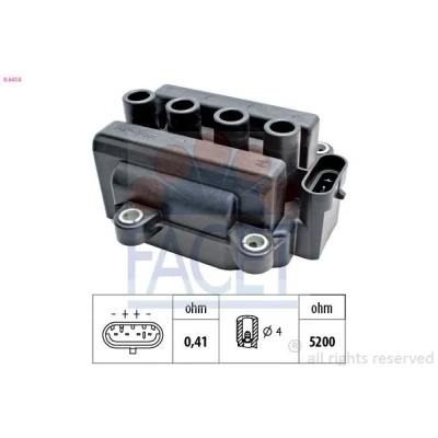 Image de FACET 9.6418 Bobine d&#039;allumage RENAULT: CLIO 2, TWINGO 1, 3, DACIA: Sandero I, Logan I Berline