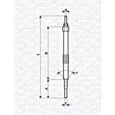 Image de MAGNETI MARELLI 062900033304 Bougie de préchauffage 11V 10A M10X1,25 TOYOTA: Yaris II 3/5 portes, Auris 5 I MINI: portes