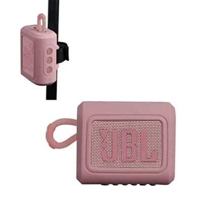 Image de Hermitshell Silicone Sleeve is Suitable for JBL GO 4 /JBL 3 Waterproof Portable Speaker (Rose) (Uniquement couvercle en silicone)