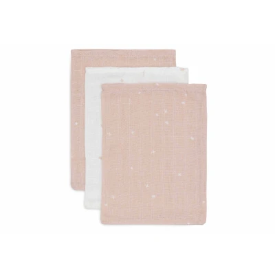 Image de Jollein Lot de 3 Gants toilette pour bébé Twinkling Vert mer 15 x 20 cm 100% coton Certifié Oeko Tex