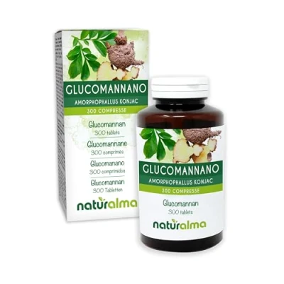 Image de Glucomannane (Amorphophallus konjac) racines Naturalma 150 g 300 comprimés Complément alimentaire Naturel et Végétalien