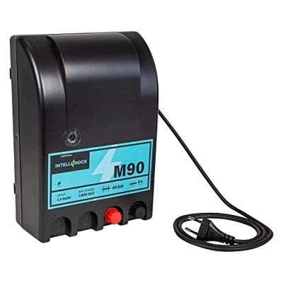 Image de Intellishock M90 Électrificateur de clôture électrique 230 V, puissance 1,2 J, pour une longueur 8 km, des filets 5 x 50m, parfait les chevaux, le bétail, tension 7.000 V