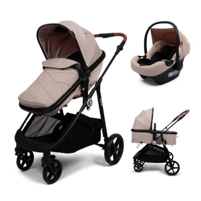 Image de Baninni 3 en 1 Poussette Multi Stands avec Siège d’Auto Nelia Beige