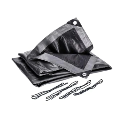 Image de Bâche en PE renforcée 4x6m, 140g/m², avec 4 Cordes de Fixation, œillets Aluminium Tous Les 50cm, Coins et Bords renforcés Imperméable, indéchirable, UV stabilisée, Étanche