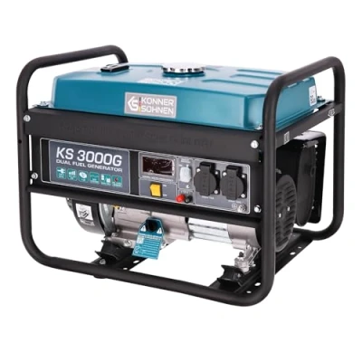 Image de Groupe électrogène à essence KS 3000G generateur a gaz,puissance max 3000 W, 2x16A Schuko (230 V) EURO V, régulateur de tension AVR,enroulement cuivre,generateur courant, moteur 4 temps