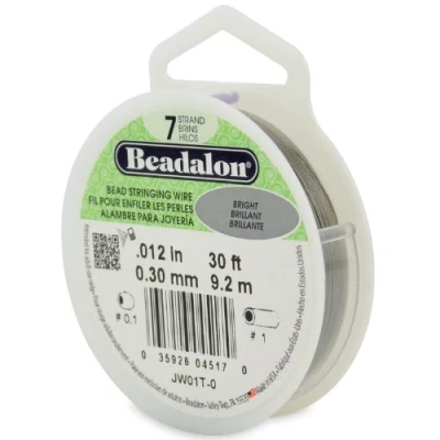 Image de Beadalon JW01 T 0 Fil à perles 7 brins 0,30 mm 9,1 m Brillant 012