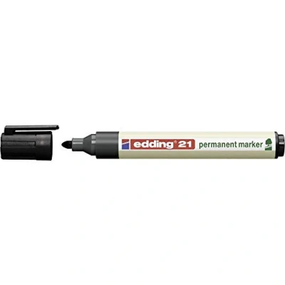 Image de EDDING Lot de 3 Marqueurs Permanent 21 Ecoline Noir Pointe 1,5 mm