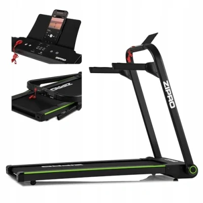 Image de ZIPRO Jogger Tapis de Course Électrique Pliable Compact, Écran LED, Moniteur Cardiaque, 12 Programmes, Support Smartphone, roulettes Transport, Moteur 1,5 CV, Vitesse 1 16 km/h