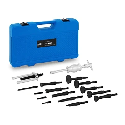 Image de MSW Extracteur De Roulement Intérieur Arrache Moyeu Palier À Prise Intérieure Coffret Démonte Chasse Inertie 2 Griffes BP16.2 (Jeu 16 Pièces, 8 58 mm, Acier, Extracteur, Mallette)