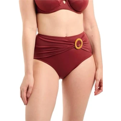 Image de SANS COMPLEXE Elevated Basics Maillot de Bain, Culotte Taille Haute, Pomegranate, 42/44 Femme