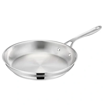 Image de Tefal Cook Smart Poêle en acier inoxydable sans revêtement 24 cm avec poignée rivetée, convient pour plaques à induction, E3110455