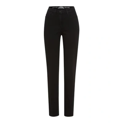 Image de Raphaela by Brax Patti Straight Invisible Shape, New Authentic Denim, Slim Jeans, Noir, 40W x 30L Femme