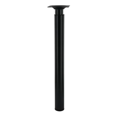 Image de Pied de meuble cylindrique réglable, H.De 31 à 50 cm acier époxy noir