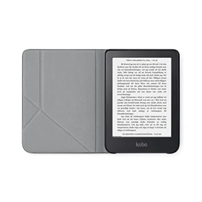 Image de Coque Kobo Clara 2E Etui pour liseuse portefeuille Noir Similicuir Housse de