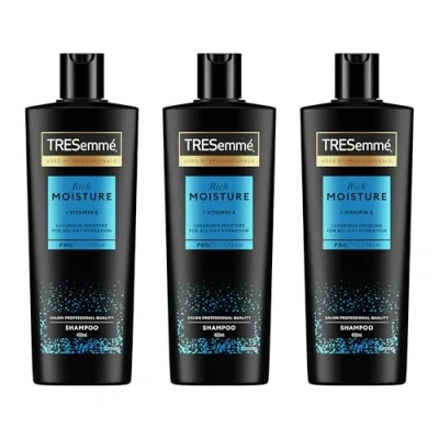 Image de TRESemmé Rich Moisture Shampooing, pour cheveux secs et abîmés 3 x 400 ml