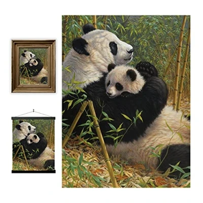 Image de 3D LiveLife Affiche Murales Lenticulaires Une Nouvelle Dynastie de Deluxebase. Poster Panda sans Cadre. Décoration Murale Parfaite. Oeuvre Originale sous Licence Artiste Renommé, Beth Hoselton