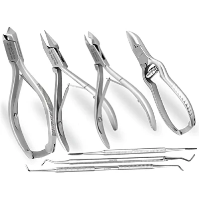 Image de Pince à Ongles Ensemble d&#039;instruments de soins des pieds 7 Pièces Pinces pour forts peau Lime d&#039;angle manucure et pédicure En offre d&#039;ensemble