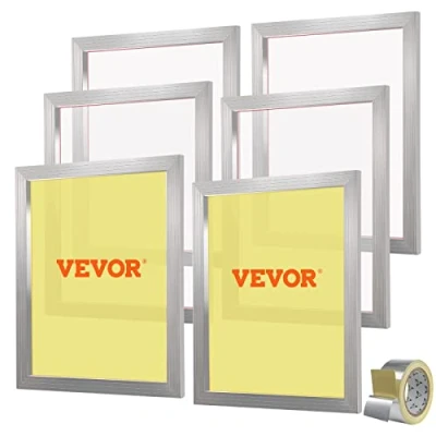 Image de VEVOR zeefdrukpers zeefdrukmachine 50,8x61 cm 305 mesh 6 zeefframes