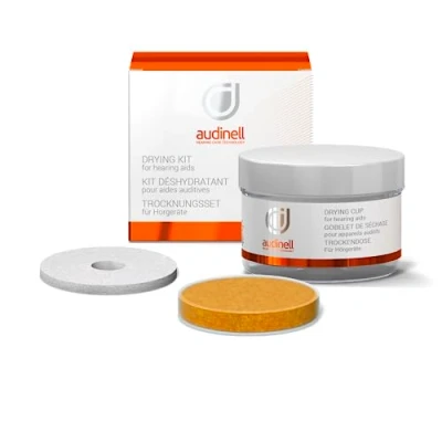 Image de Audinell Gobelet de Séchage pour Appareils Auditifs avec 1 Capsule Grand Modèle 63mm Sécher votre appareil auditif Kit Déshydratant Aides Auditives