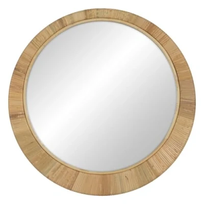 Image de Miroir mural en Rotin naturel Diamètre 40 cm Jaune Adulte Mixte